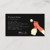 Reliable Cleaning Visitenkarte (Rückseite)