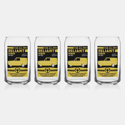 Reliant Robin Car Dosenglas (Vorderseite)