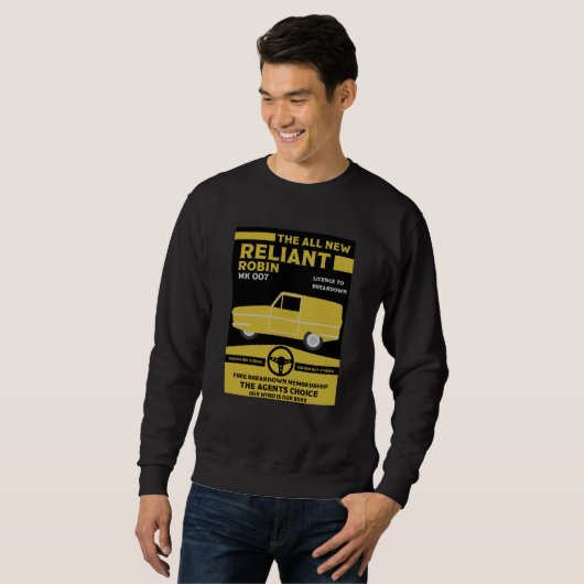 Reliant Robin Car Sweatshirt (Vorne ganz)