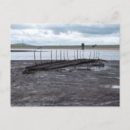 Relic of the Deep: Sunken Boat at Warland Dam Feiertagspostkarte