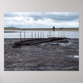 Relic of the Deep: Sunken Boat at Warland Dam Poster
