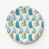 Relief boats On The Water Pattern Pappteller (Vorderseite)