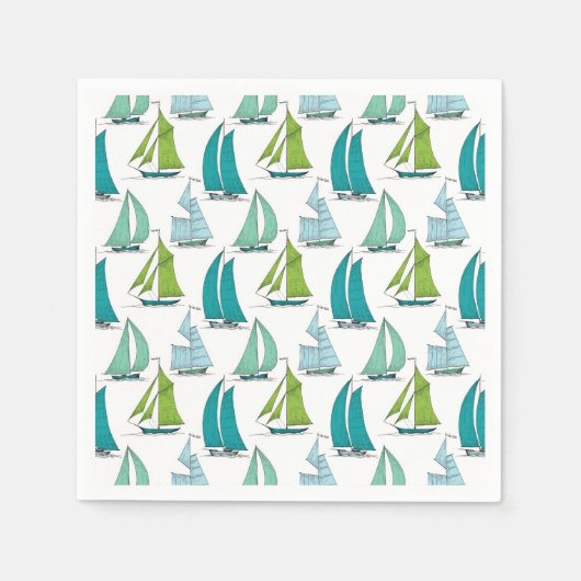 Relief boats On The Water Pattern Serviette (Vorderseite)