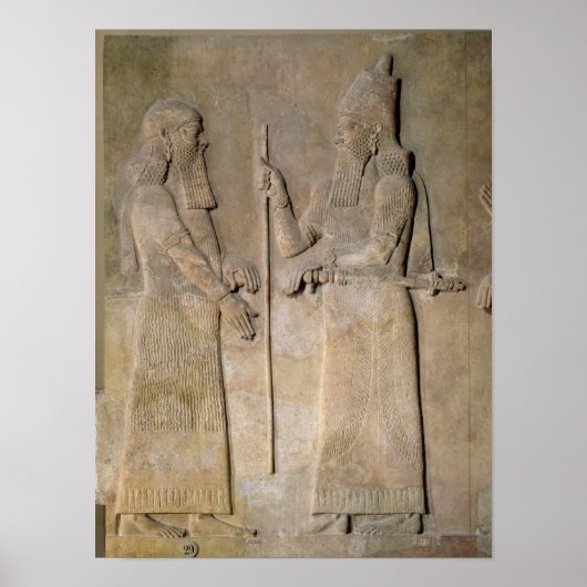 Relief depicting Sargon II and a vizier Poster (Vorne)