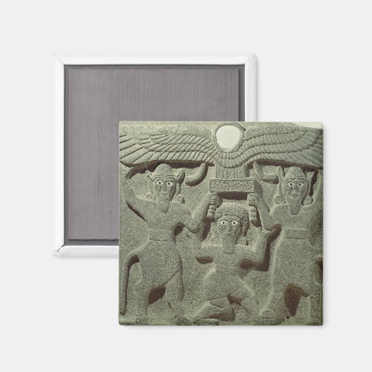 Relief, die Gilgamesh zwischen zwei Magnet (Vorderseite/Rückseite)