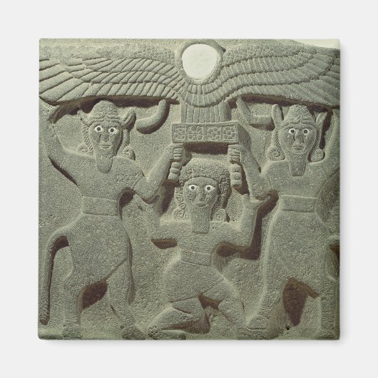 Relief, die Gilgamesh zwischen zwei Magnet (Vorne)