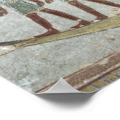 Relief, die Khnum in einem Begräbnisbarsch darstel Poster (Ecke)