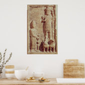 Relief mit Aphlad, Gott des Dorfes Poster (Küche)