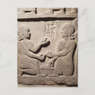 Relief mit dem Sohn des Königs Araras Postkarte