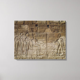Relief mit der Darstellung von Seti I. Leinwanddruck