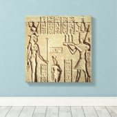 Relief mit einem Pharao Leinwanddruck (Insitu (Holzboden))