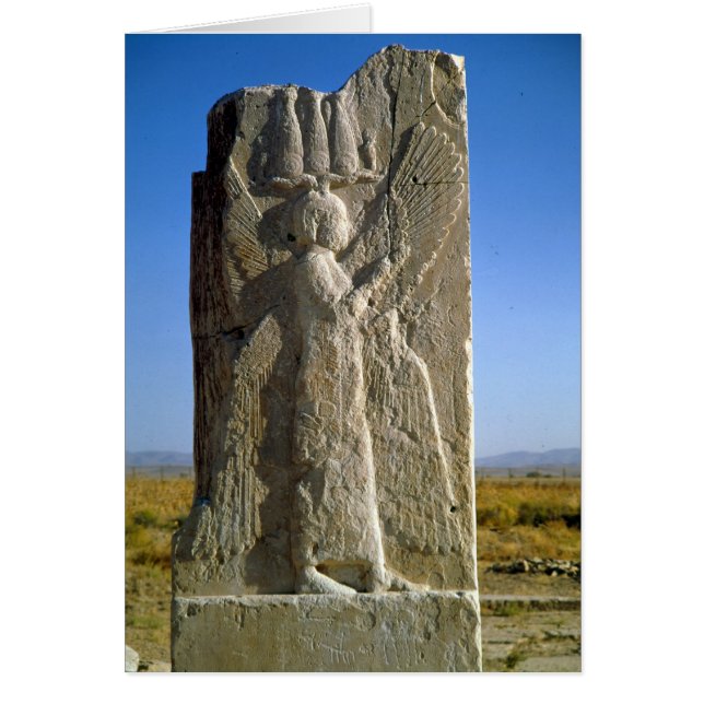Relief mit einem vierflügeligen Geist (Vorne)