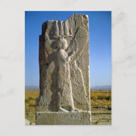 Relief mit einem vierflügeligen Geist Postkarte (Vorderseite)
