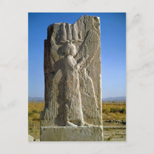 Relief mit einem vierflügeligen Geist Postkarte
