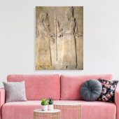 Relief mit Sargon II und einem Vizier Leinwanddruck (Insitu (Wohnzimmer))