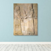 Relief mit Sargon II und einem Vizier Leinwanddruck (Insitu (Holzboden))