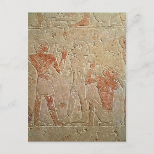 Relief mit zwei Bildhauern, die eine Postkarte (Vorderseite)