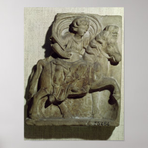 Relief of Epona, Gaulish goddess Poster