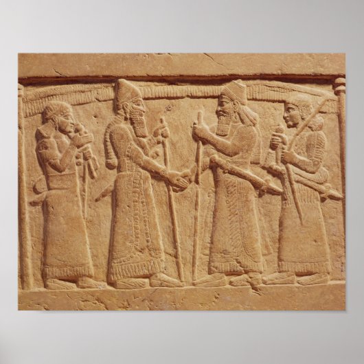 Relief zur Darstellung von König Shalmaneser III Poster (Vorne)