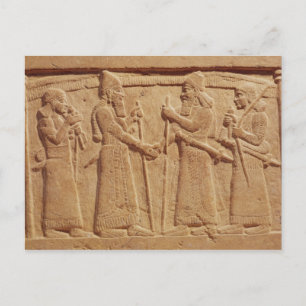 Relief zur Darstellung von König Shalmaneser III Postkarte