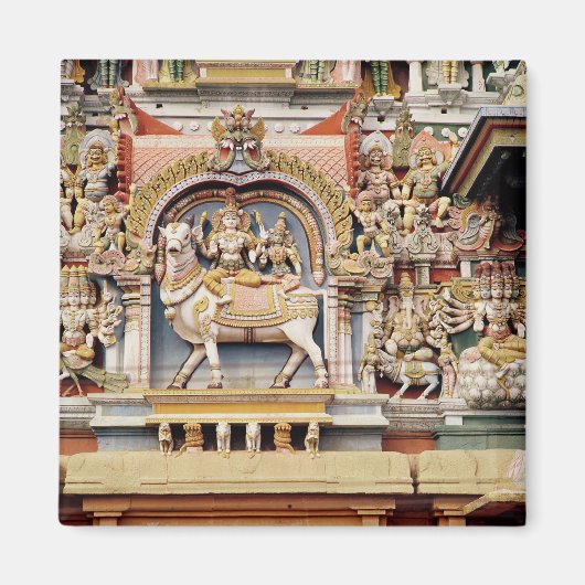 Relief zur Darstellung von Shiva und Parvati Magnet (Vorne)