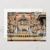 Relief zur Darstellung von Shiva und Parvati Postkarte (Vorne/Hinten)