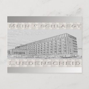 Reliefpostkarte "Neues Rathaus von Lüdenscheid" Postkarte