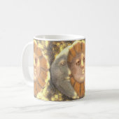 Reliefs-Artwork-Design von Sonne und Mond Kaffeetasse (Vorderseite Links)