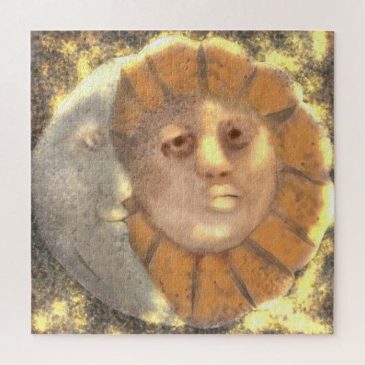 Reliefs-Artwork-Design von Sonne und Mond Puzzle (Vertikal)