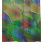 Reliefs mit einer Vorherrschaft aus Gelb und Grün Duschvorhang (Vorderseite)