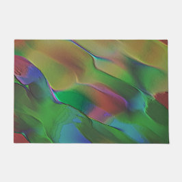 Reliefs mit einer Vorherrschaft aus Grün und Gelb Fußmatte