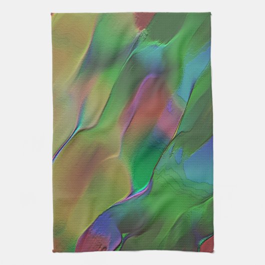 Reliefs mit einer Vorherrschaft aus Grün und Gelb Geschirrtuch (Vertikal)