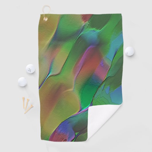 Reliefs mit einer Vorherrschaft aus Grün und Gelb Golfhandtuch (Insitu)