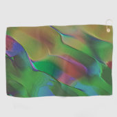 Reliefs mit einer Vorherrschaft aus Grün und Gelb Golfhandtuch (Horizontal)