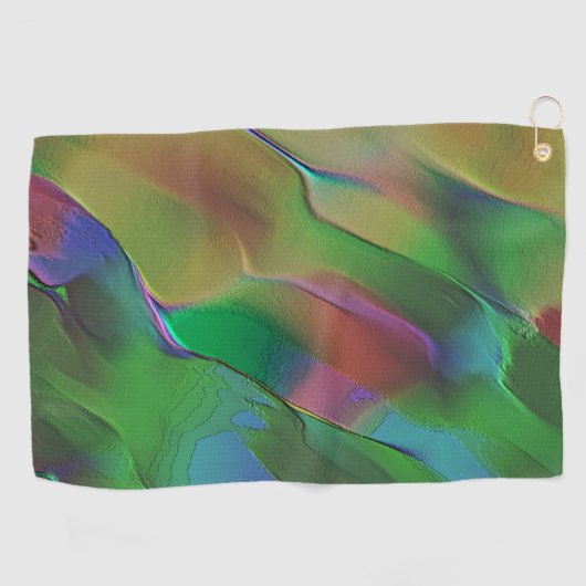 Reliefs mit einer Vorherrschaft aus Grün und Gelb Golfhandtuch (Horizontal)