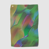 Reliefs mit einer Vorherrschaft aus Grün und Gelb Golfhandtuch (Vorderseite)