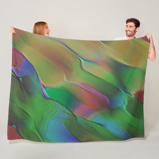 Reliefs mit Vorherrschaft von grün und matt gelb Fleecedecke (Beispiel)