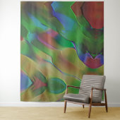 Reliefs mit Vorherrschaft von grün und matt gelb Wandteppich (Beispiel)