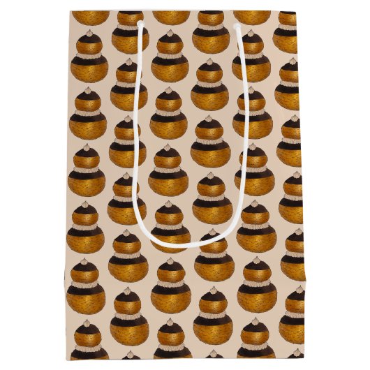 Religiieuse French Choux Konditorei Cream Puff Des Mittlere Geschenktüte (Rückseite)