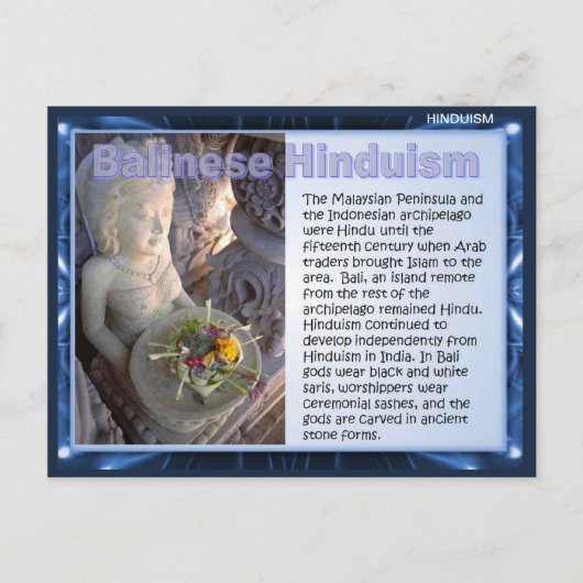 Religion, balinesischer Hinduismus Postkarte (Vorderseite)