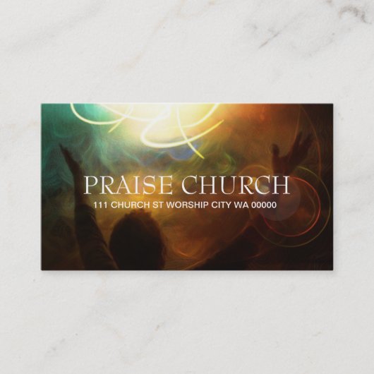 Religion Christliche Pastor spirituelle Kirche Lob Visitenkarte (Vorderseite)
