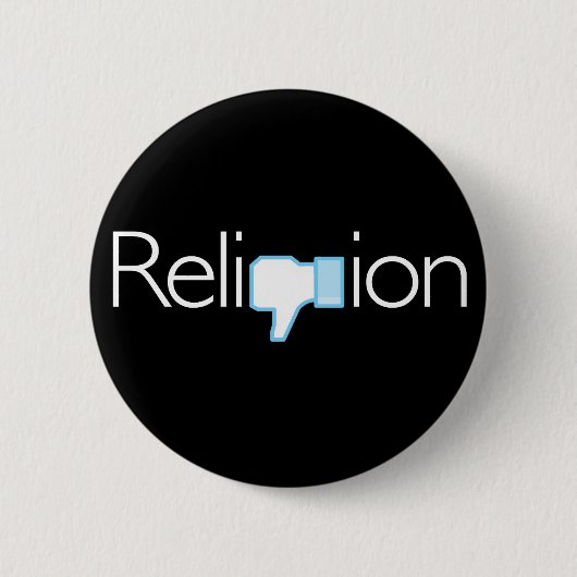 Religion? Daumen unten! Button (Vorderseite)