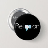Religion? Daumen unten! Button (Vorne & Hinten)