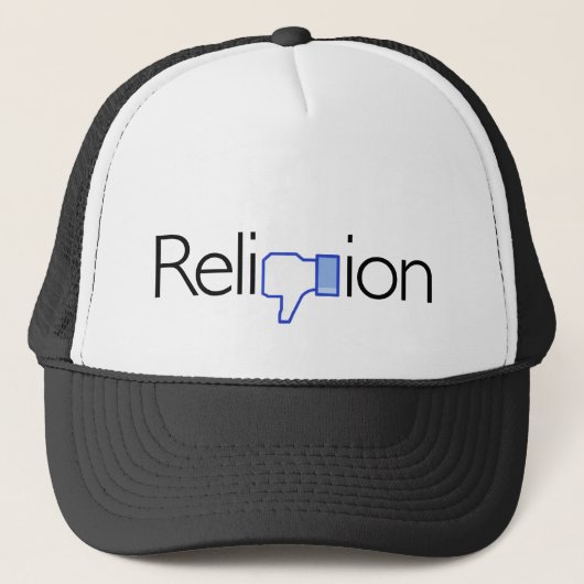 Religion? Daumen unten! Truckerkappe (Vorderseite)