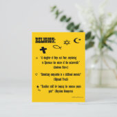 Religion Definition Postkarte (Stehend Vorderseite)