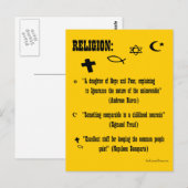 Religion Definition Postkarte (Vorne/Hinten)