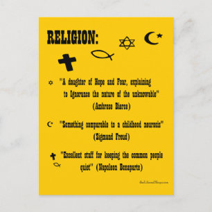 Religion Definition Postkarte