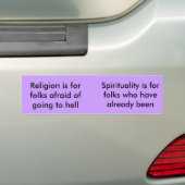 Religion gegen Spiritualität-Version 2 Autoaufkleber (Auf Auto)