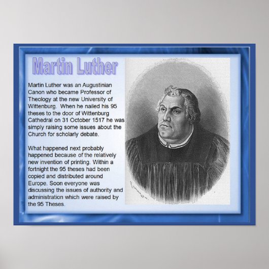 Religion, Geschichte, Reformation Martin Luther Poster (Vorne)