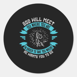 Religion - Gott ist in uns am meisten verherrlicht Runder Aufkleber